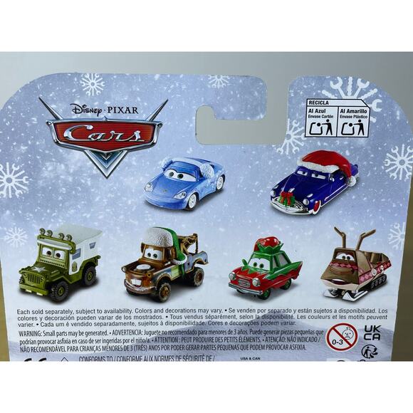 Disney Pixar Cars Die Cast Lightning Mcqueen Christmas Snowplow Holidays - Picture 5 of 7
